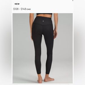 Black Lululemon Align High Rise 25”